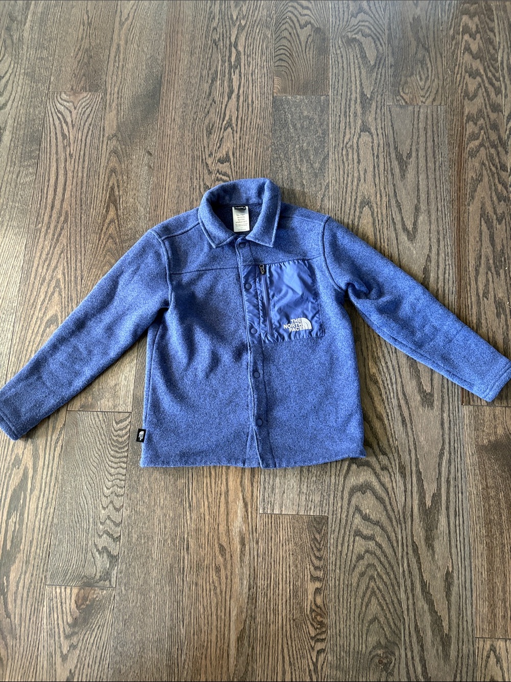 The North Face Kids purple Fleece Snap-Front Jacket